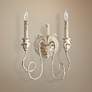 Quorum Salento 12" Wide Persian White Candelabra Scroll Wall Sconce