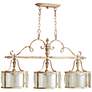 2_Quorum Salento 3-Light 42" Wide White Island Chandelier