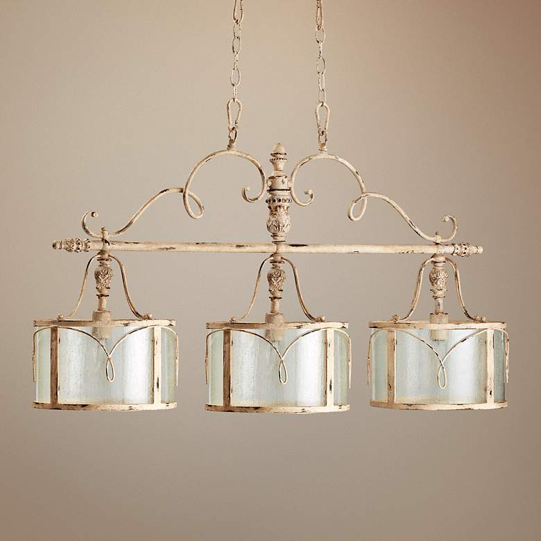 Image 1 Quorum Salento 3-Light 42" Wide White Island Chandelier