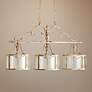 1_Quorum Salento 3-Light 42" Wide White Island Chandelier