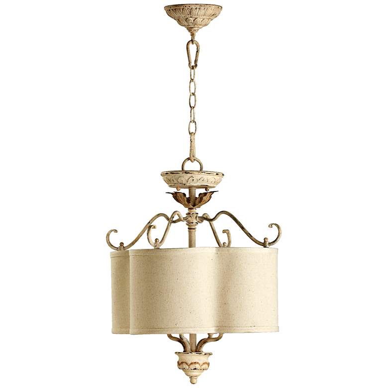 Image 2 Quorum Salento 4-Light 18 inch Wide Persian White Shade Chandelier