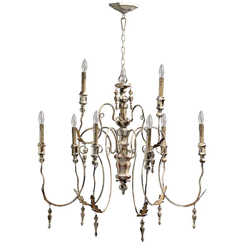 Image 2 Quorum Salento 9-Light 32 inch Wide Persian White Chandelier