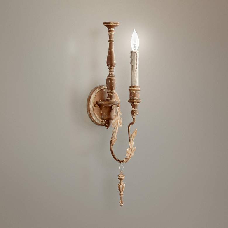 Image 1 Quorum Salento Collection 22" High French Umber Sconce