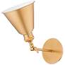 3_Quorum Small Cone 11 3/4" High Aged Brass Wall Sconce more views