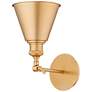 4_Quorum Small Cone 11 3/4" High Aged Brass Wall Sconce more views