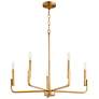 Thumbnail1 of Quorum Tempo 24 3/4" Wide Aged Brass 5-Light Chandelier