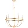 1_Quorum Tribute 28" Wide Aged Brass 5-Light Chandelier