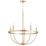 2_Quorum Tribute 28" Wide Aged Brass 5-Light Chandelier more views