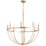 1_Quorum Tribute 32" Wide Aged Brass 8-Light Chandelier