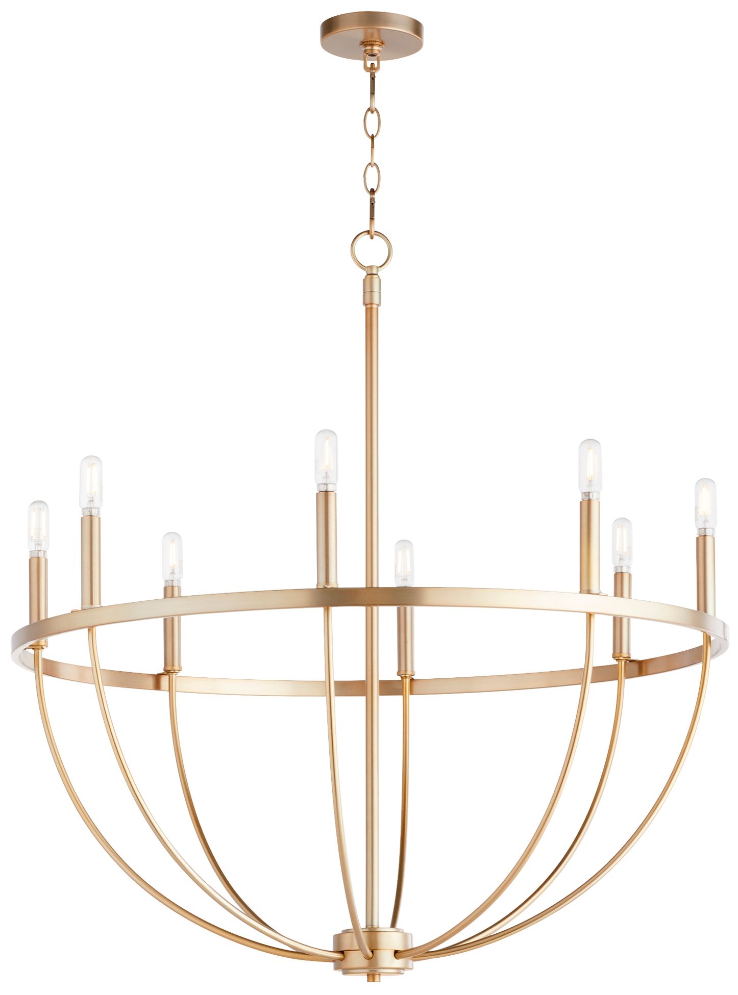Image 2 Quorum Tribute 32" Wide Aged Brass 8-Light Chandelier more views
