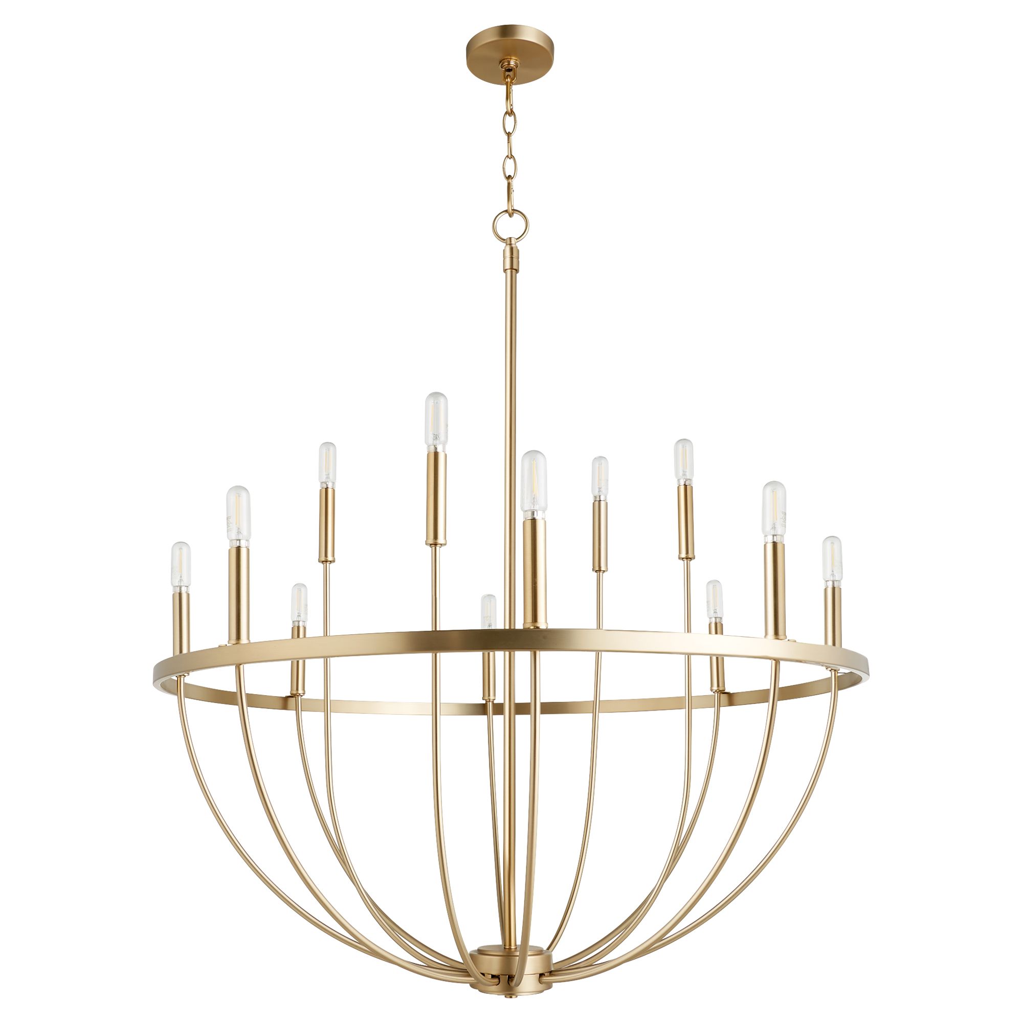Image 2 Quorum Tribute 34" Wide Aged Brass 12-Light Chandelier more views