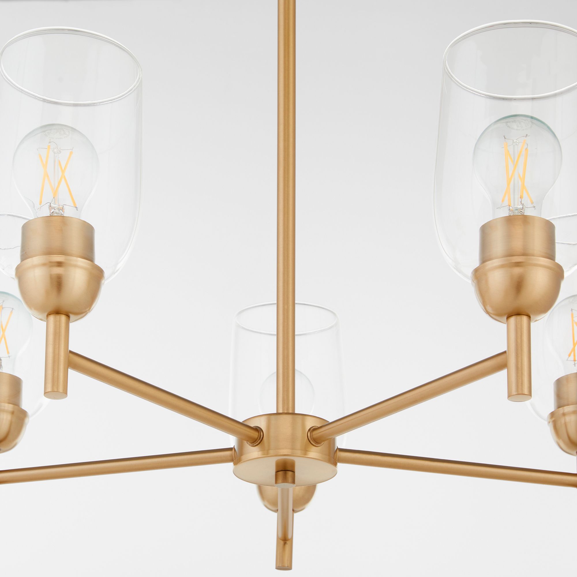 Image 4 Quorum Wallinger 24 1/2" Wide Aged Brass 5-Light Chandelier more views