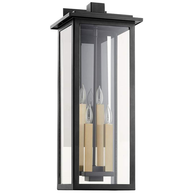 Image 1 Quorum Westerly 25" High Black 4-Light Outdoor Wall Light