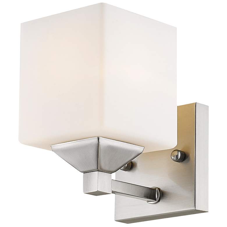 Image 1 Quube by Z-Lite Brushed Nickel 1 Light Vanity