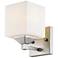 Quube by Z-Lite Brushed Nickel 1 Light Vanity