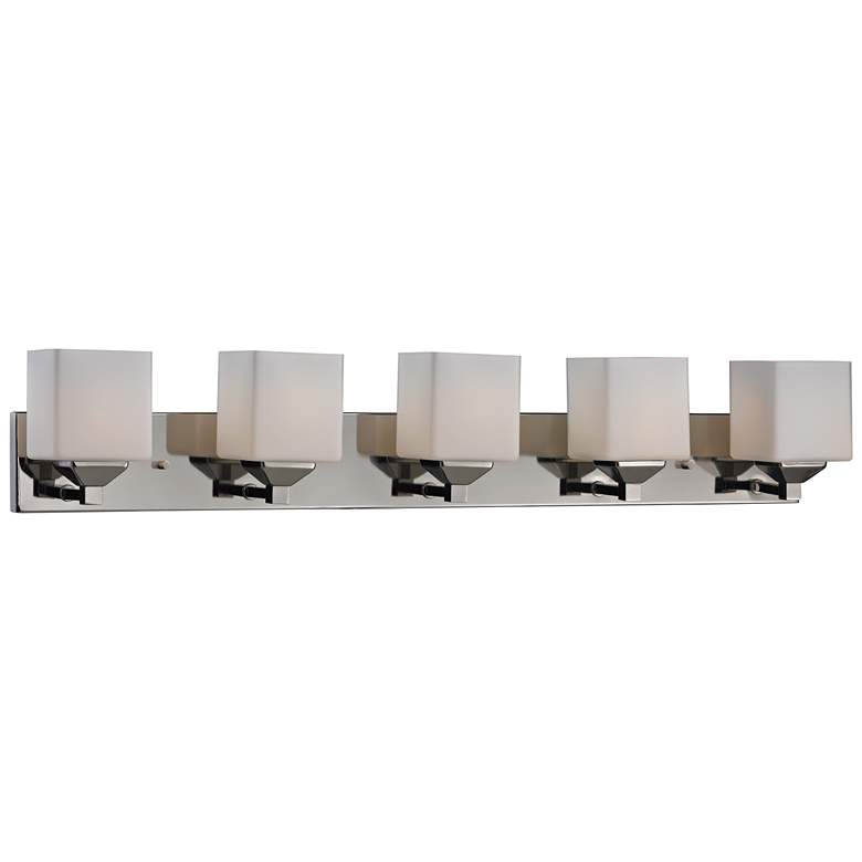 Image 1 Quube by Z-Lite Chrome 5 Light Vanity