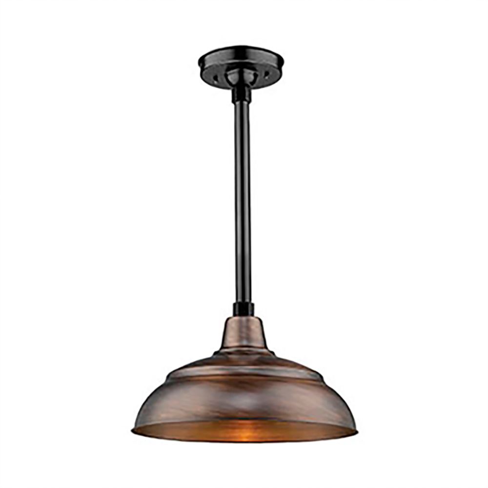Image 3 R Series 1-Light 14 Inch Warehouse Shade Natural Copper more views
