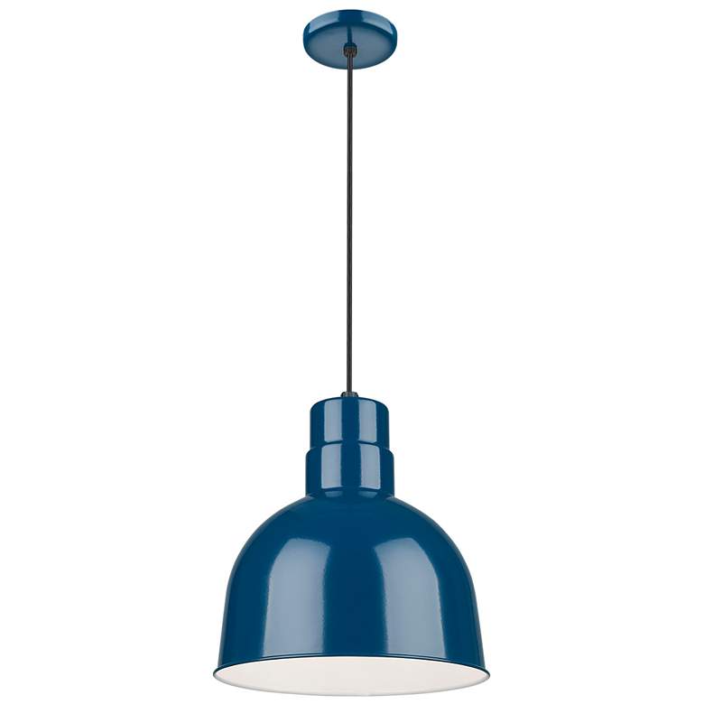 Image 1 R-Series 10" Wide Navy Blue Dome Mini Pendant