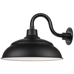 R Series 12&quot; High Satin Black Metal Wall Sconce