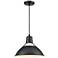 R-Series 13" Wide Satin Black Pendant Light