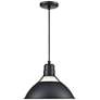 3_R-Series 13" Wide Satin Black Pendant Light more views