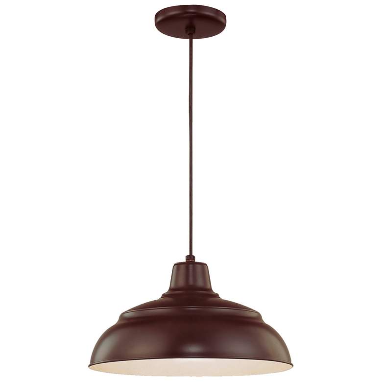 Image 1 R-Series 14" Wide Architectural Bronze Pendant Light