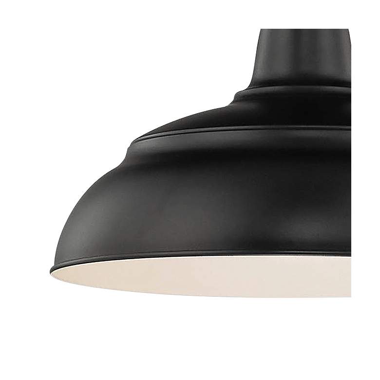 Image 4 R-Series 14" Wide Black Metal Dome Pendant Light more views