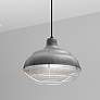 1_R-Series 14" Wide Galvanized Dome Pendant Light