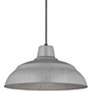 3_R-Series 17" Wide Galvanized Dome Pendant Light