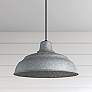 2_R-Series 17" Wide Galvanized Dome Pendant Light