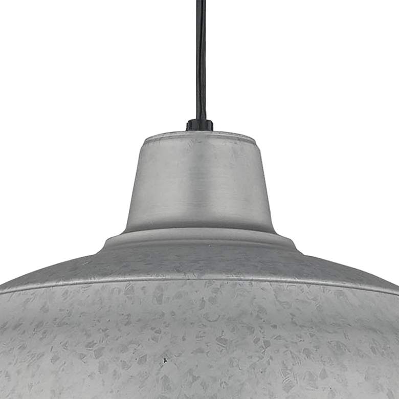 Image 4 R-Series 17" Wide Galvanized Dome Pendant Light more views