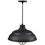 4_R-Series 17" Wide 1-Light Indoor/Outdoor Cord Hung Shade in Satin Black more views