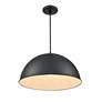 4_R-Series 18" Wide Satin Black Dome Pendant Light more views