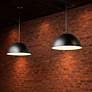 7_R-Series 18" Wide Satin Black Dome Pendant Light more views