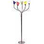 R3174 - Gooseneck Floor Lamp with Colored Acrylic Shades