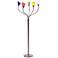 R3174 - Gooseneck Floor Lamp with Colored Acrylic Shades