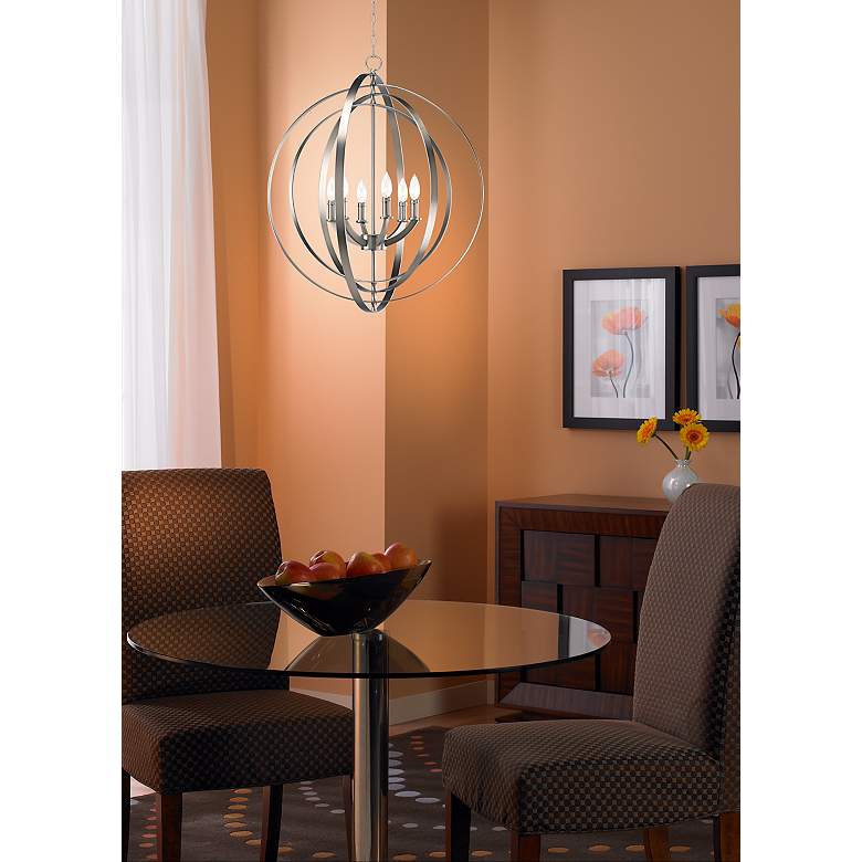 Image 1 Progress Lighting Equinox 27 3/4" Wide Silver Orb Pendant Chandelier in scene