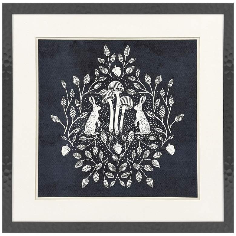 Image 1 Rabbits and Mushrooms V 28"W x 28"H Modern Framed Art
