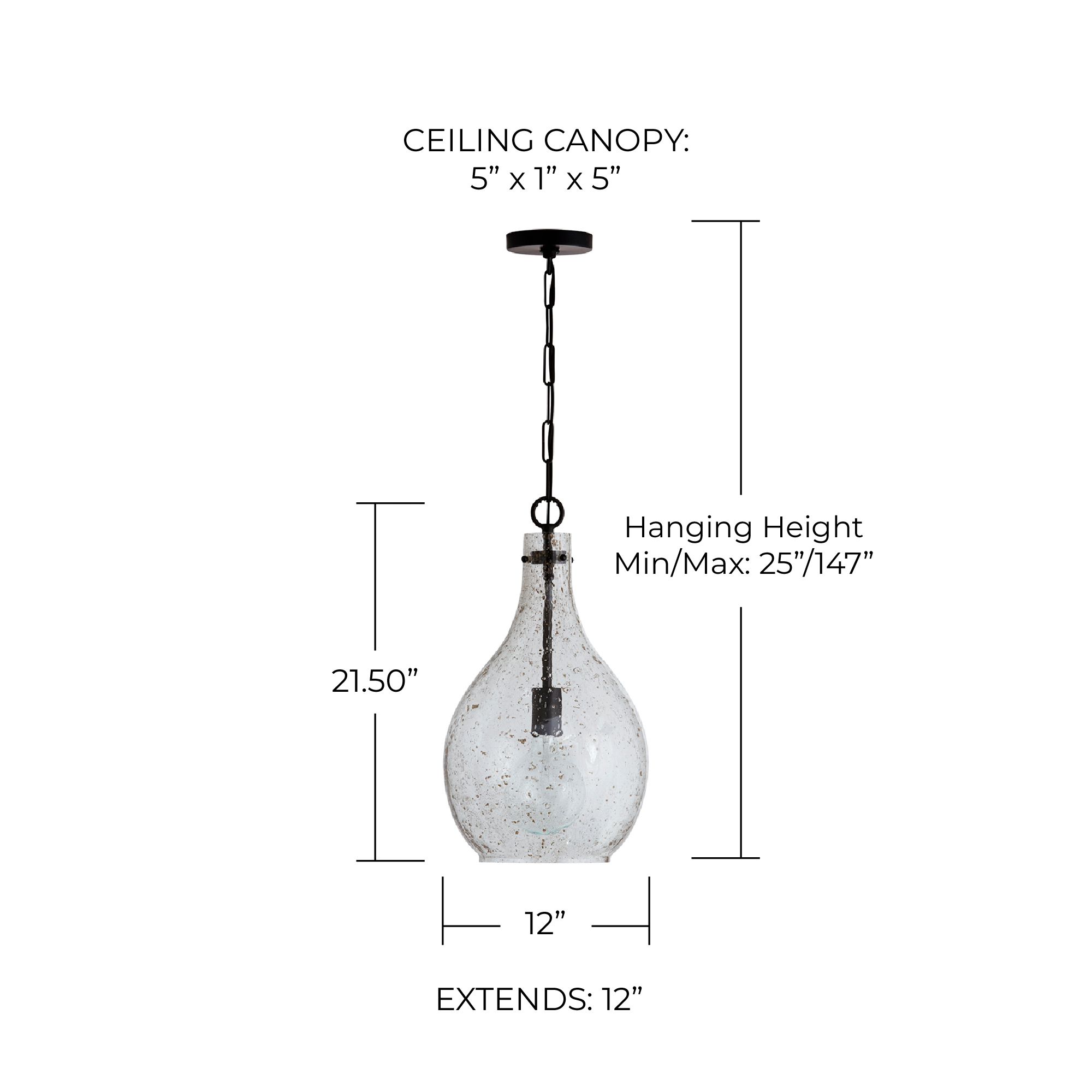 Image 6 Rabun 12"W Matte Black Mini Pendant with Stone-Seeded Glass more views