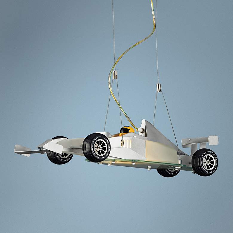 Image 1 Race Car 26" Wide Pendant Chandelier