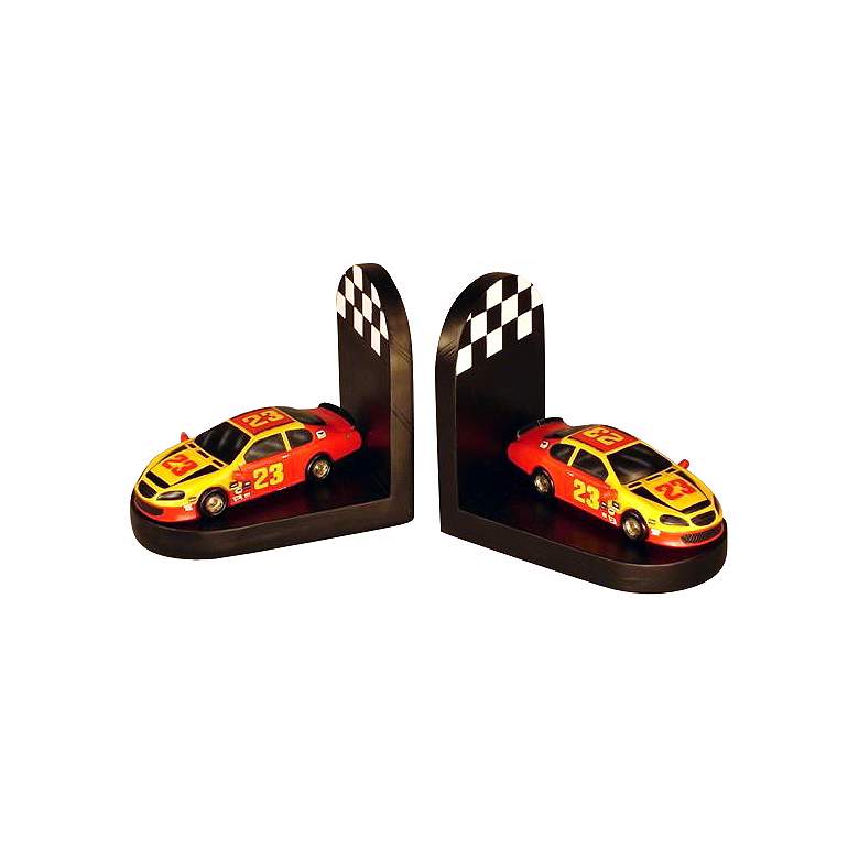 Image 1 Race Car Bookends Set of 2