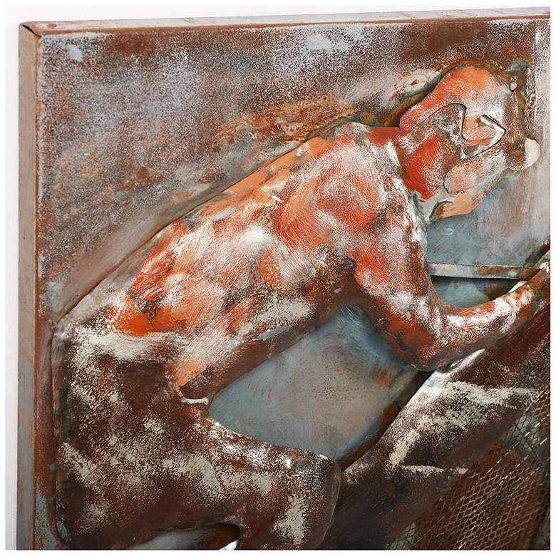 Image 7 Race Day" Mixed Media Iron Hand Painted Dimensional Wall Art more views