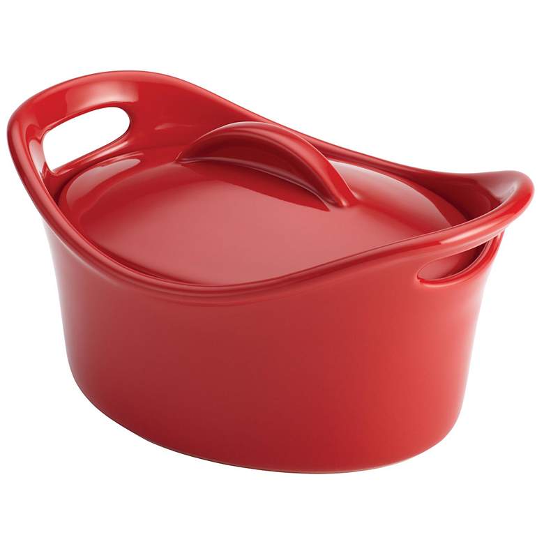 Image 1 Rachael Ray 18-Ounce Mini Oval Red Casserole