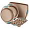 Rachael Ray Brown and Blue 4-Piece Nonstick Bakeware Set