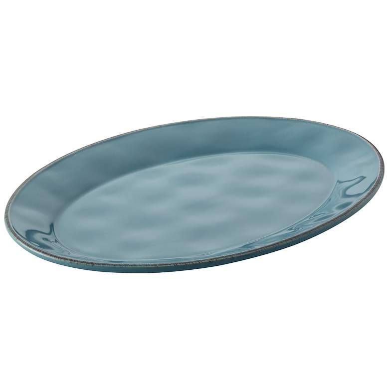 Image 1 Rachael Ray Cucina 10 inch x 14 inch Agave Blue Oval Platter