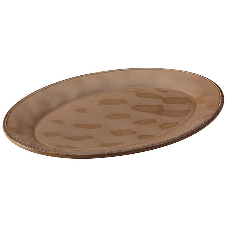 Image 1 Rachael Ray Cucina 10 inch x 14 inch Mushroom Brown Oval Platter