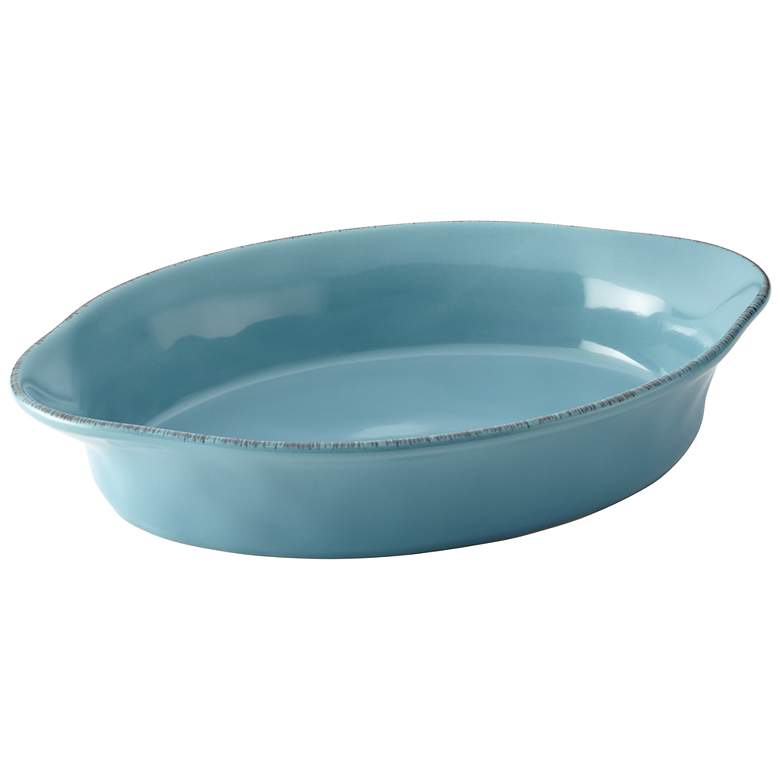 Image 1 Rachael Ray Cucina 11 1/4" Stoneware Agave Blue Oval Baker