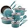Rachael Ray Cucina 12-Piece Agave Blue Cookware Set