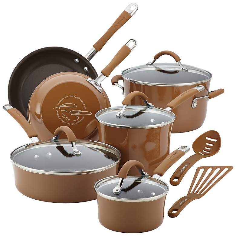 Image 1 Rachael Ray Cucina 12-Piece Brown Cookware Set