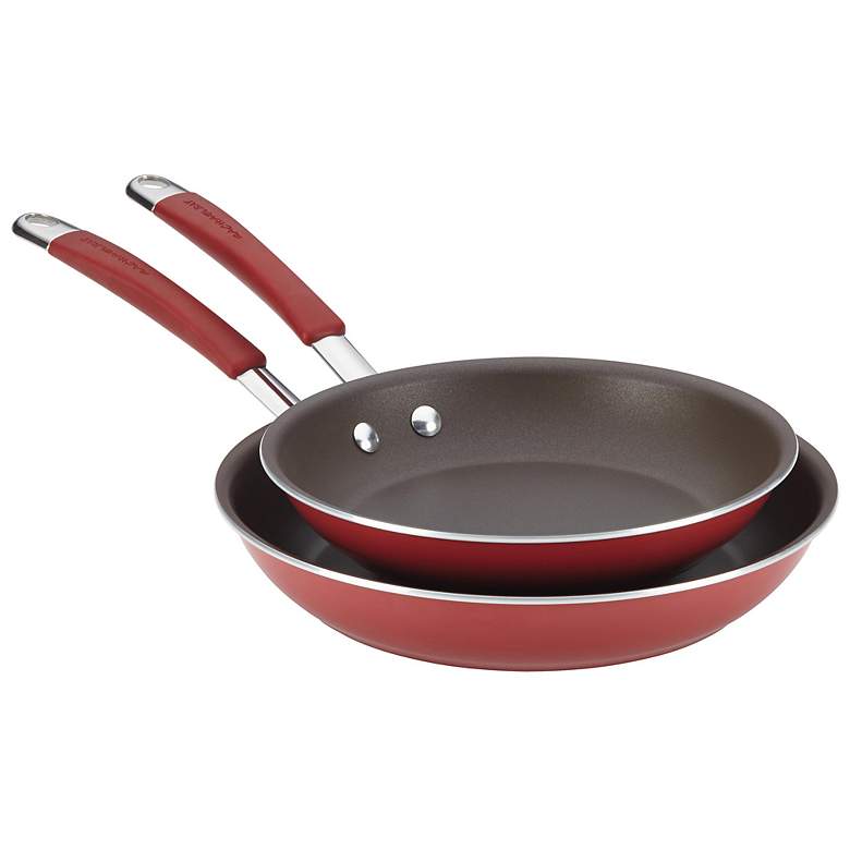 Image 1 Rachael Ray Cucina 2-Piece Red Nonstick Skillet Set